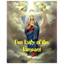 crowning-queen-of-heaven, Our Lady of the Internet t-shirts