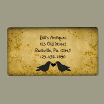 Crows and Heart Label labels