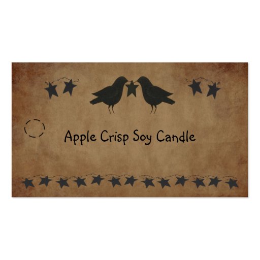 Crows and Stars Hang Tag Business Cards (front side)