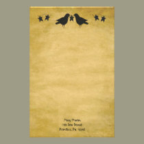 Crows And Stars Stationery stationery