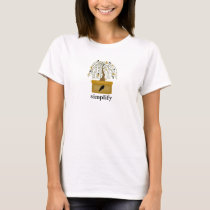 crows and willows yellow, simplify t-shirts