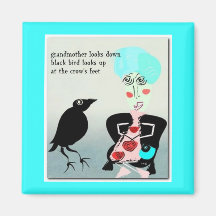 Crow's Feet Haiku Art Magnet