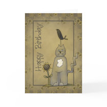 Crows Knows · Crow & Cat Birthday Card by CSCountry Crows Knows · Crow & Cat Birthday Card
