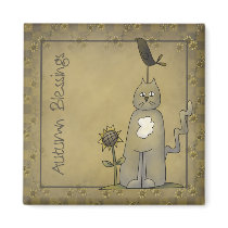 Crows Knows · Crow & Cat Magnet