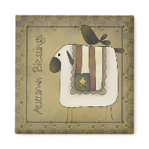 Crows Knows · Crow & Sheep Magnet