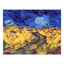 Crows Over Wheatfield By Vincent Van Gogh Personalized Invitation