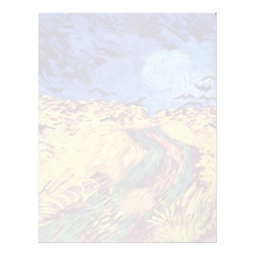 Crows Over Wheatfield By Vincent Van Gogh Custom Letterhead