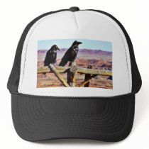 Crows Ravens Birds Black Mesh Hat