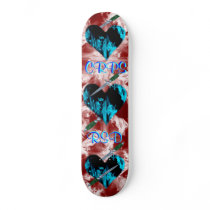 CRPS RSD Blue Heart's A' Flame N' Blades Skateboar Skateboards