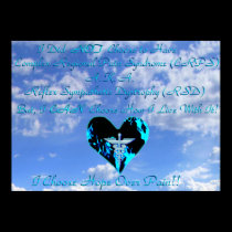 CRPS / RSD I Choose Hope Over Pain Blue Sky & Clou posters