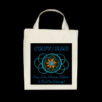 CRPS/RSD Live Love Dream Believe Turquoise Scroll bags