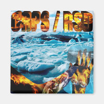 CRPS/RSD My World's ablaze Refrigerator Magnet