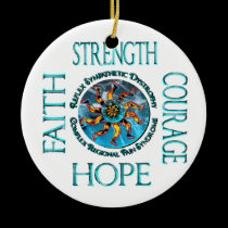 CRPS RSD Strength Courage Hope Faith Ornament ornaments
