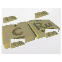 Cru as C Carbon and Ru Ruthenium Letterhead Design