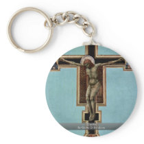 Crucifix By Giotto Di Bondone Key Chains