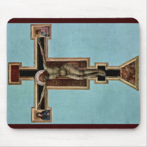 Crucifix By Giotto Di Bondone Mouse Pads