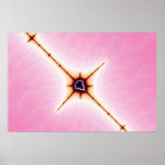 Crucifix - Pink Fractal Poster posters