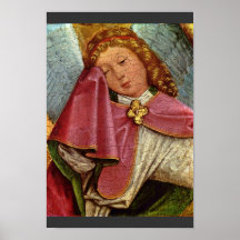 Crucifixion Fragment: Mournful Angel By Meister Vo Print