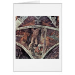 Crucifixion Of Hamaan By Michelangelo Buonarroti Card