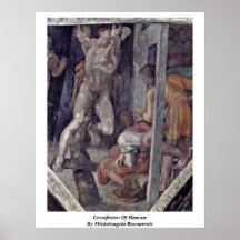 Crucifixion Of Hamam By Michelangelo Buonarroti Poster