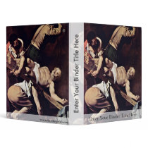 Crucifixion Of St. Peter By Michelangelo Merisi Da 3 Ring Binders
