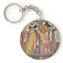 Crucifixion: The Marian Detail By Angelico Fra Key Chain