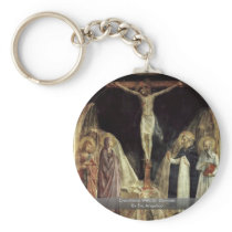 Crucifixion With St. Dominic By Fra Angelico Key Chains
