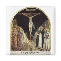 Crucifixion With St. Dominic By Fra Angelico Magnet