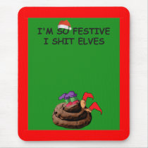 Crude festive humor mousepads