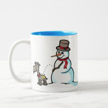 Crude Snowman Two-Tone Mug
