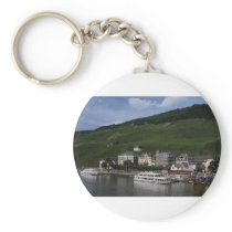 Cruise boat on Mosel River, Bernkastel Kues, Germa Keychains