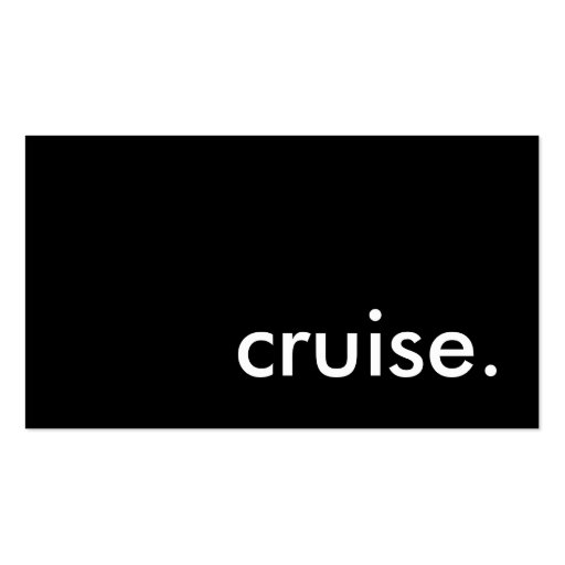 cruise. business card
