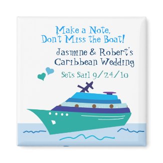 Cruise Save the Date Wedding Magnet magnet