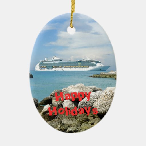 cruise ship at cococay custom christmas ornaments zazzle cruise ship at cococay custom christmas ornaments zazzle