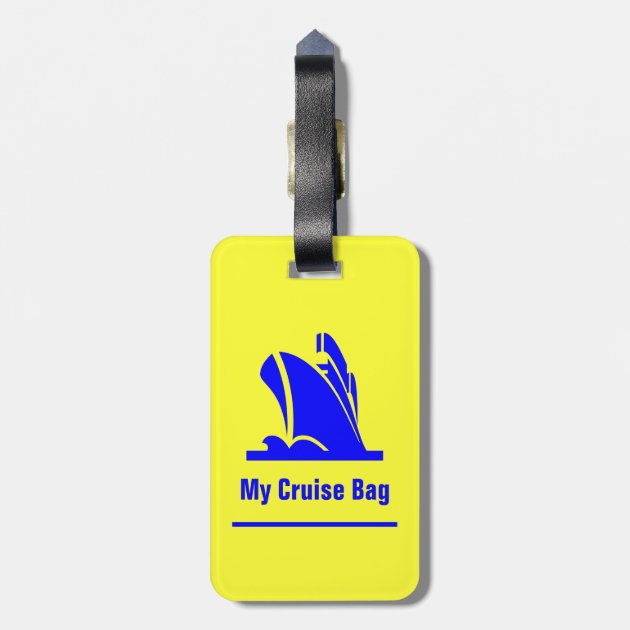 Cruise Ship Blue And Yellow Luggage Tag | Zazzle Cruise Ship Blue And Yellow Luggage Tag | Zazzle