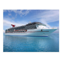 Cruise ship in Caribbean waters Post Cards