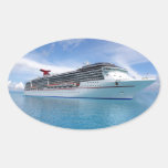 Cruise ship in Caribbean waters Sticker