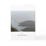 Cruise Ship Leaving Harbor "Get Well Soon" Greeting Cards