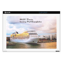 Cruise ship leaving port skin for laptop 
