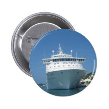 Cruise Ship Pinback Button