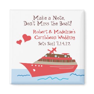 Cruise Ship Save the Date Magnets magnet