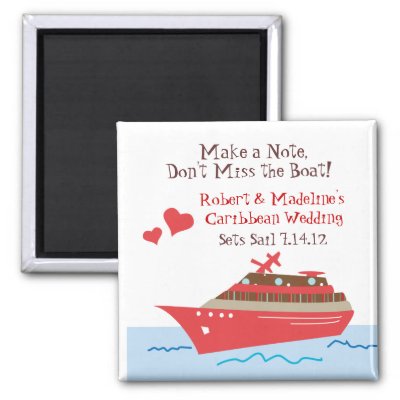 Cruise Ship Save the Date Magnets