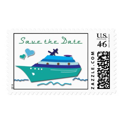 Cruise Ship Save the Date Stamps