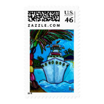 Cruise ship stamp