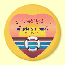 Cruise Wedding Personalized Favor magnets