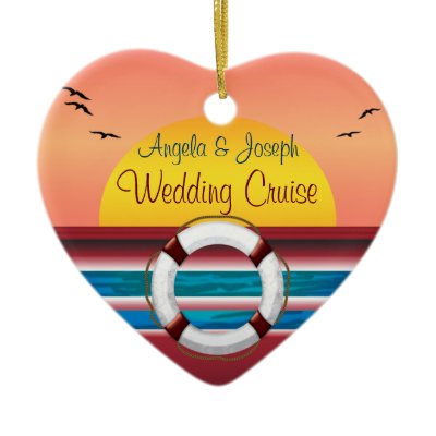 Cruise Wedding Personalized Favor Ornament