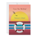 Cruise Wedding - Sunset Custom Announcements