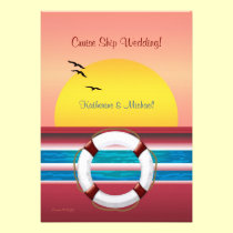 Cruise Wedding - Sunset Invitation invitations