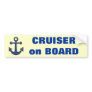 Cruiser on Board Bumper Stickers