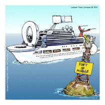 Cruises & Bathrooms Funny Poster